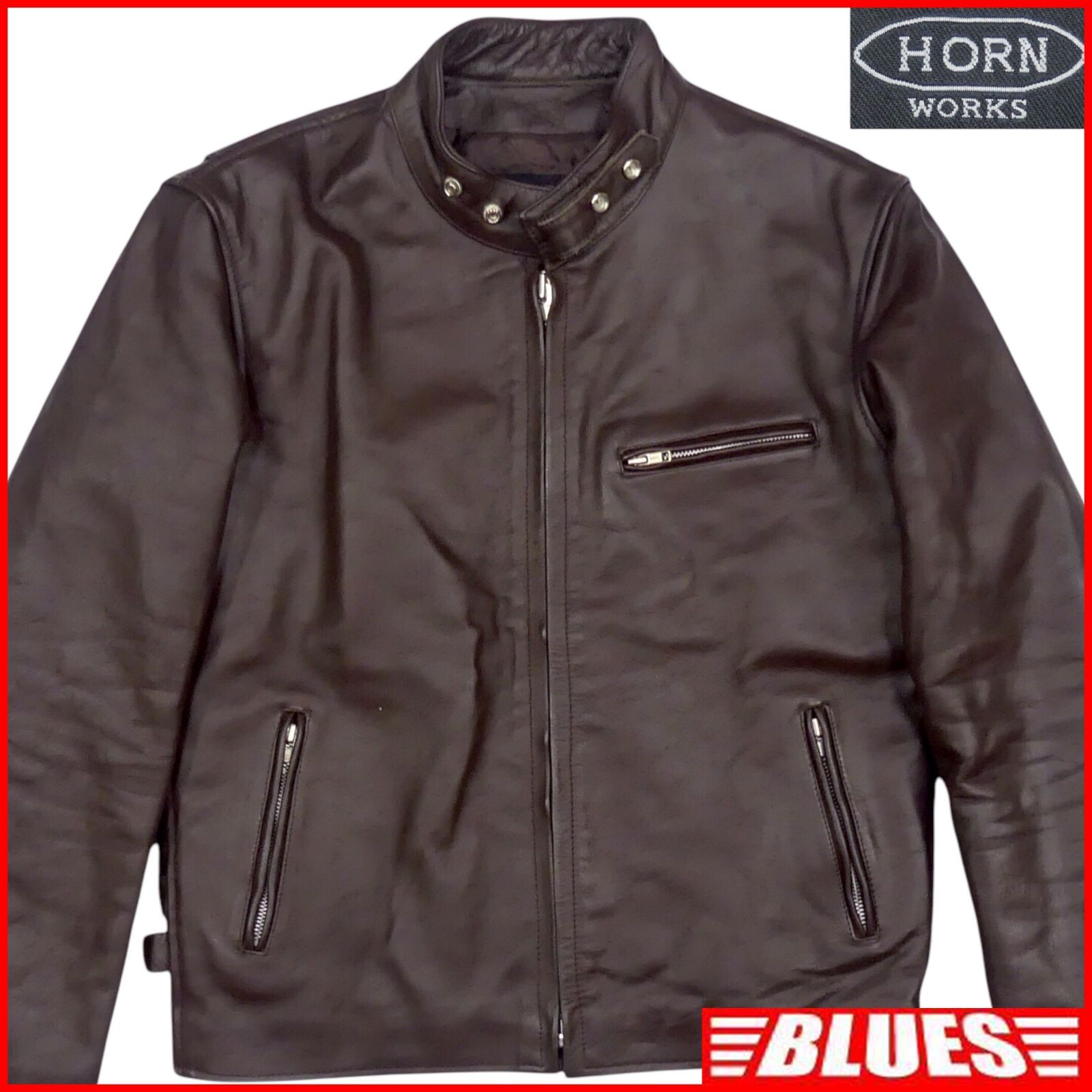 HORN WORKS ホーンワークス ライダースジャケット XL 本革 シングル 