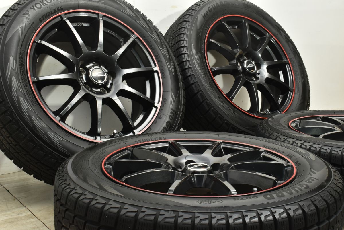 人気デザイン シュナイダー 17in 7J 48 PCD100 ヨコハマ アイスガード G075 225 60R17 SJ フォレスター XV レガシィアウトバック