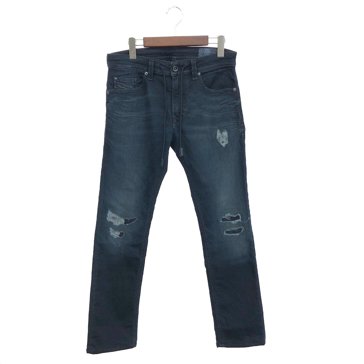 DIESEL ディーゼル ジョグジーンズ サイズ:28 ダメージ加工/ ネイビー 