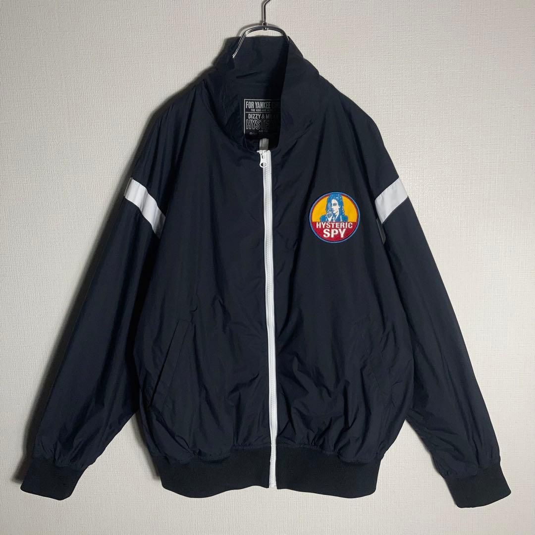 【超人気】ヒステリックグラマー☆サークルガールアーチロゴナイロンジャケット黒 超人気】ヒステリックグラマー☆サークルガールアーチロゴナイロン