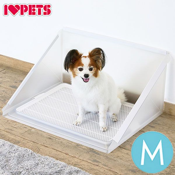 ボンビアルコン ペットレークリアメッシュ-プラスクリーン M セット ワイドサイズのシーツ対応 犬用トイレ 飛び散り防止 飛散防止 半透明 ガード 小型犬用 室内犬 ボンビ