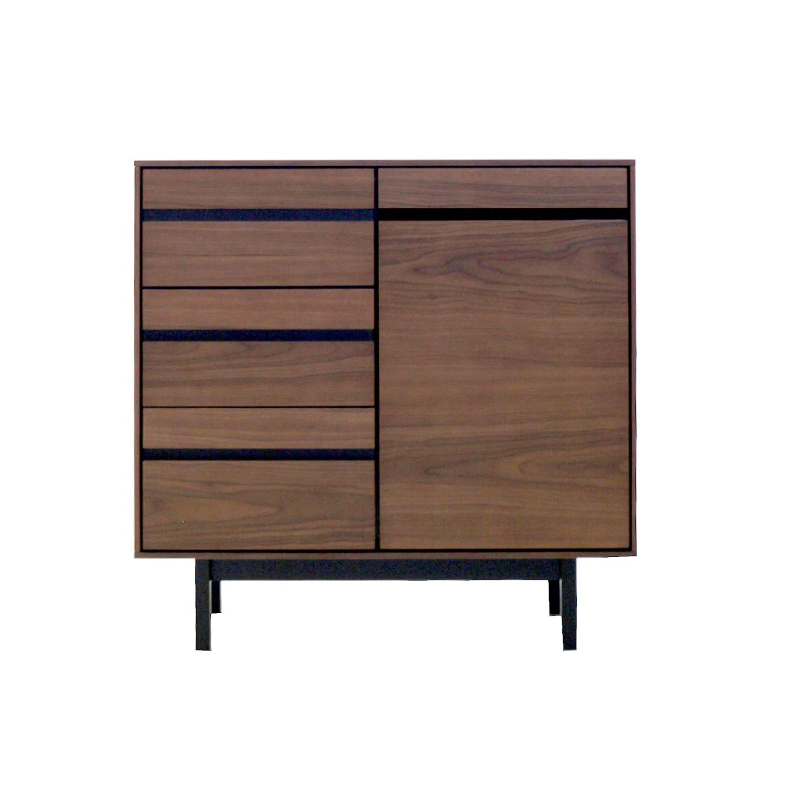 リビングボード キャビネット サイドボード ブラウン 大川家具 奥行30×幅80×高さ80 cm 関家具 Sekikagu 371337
