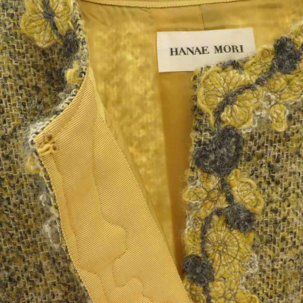 森英恵　ツイードジャケット HANAE MORI ハナエモリ 森英恵 超豪華 ミックスツイード