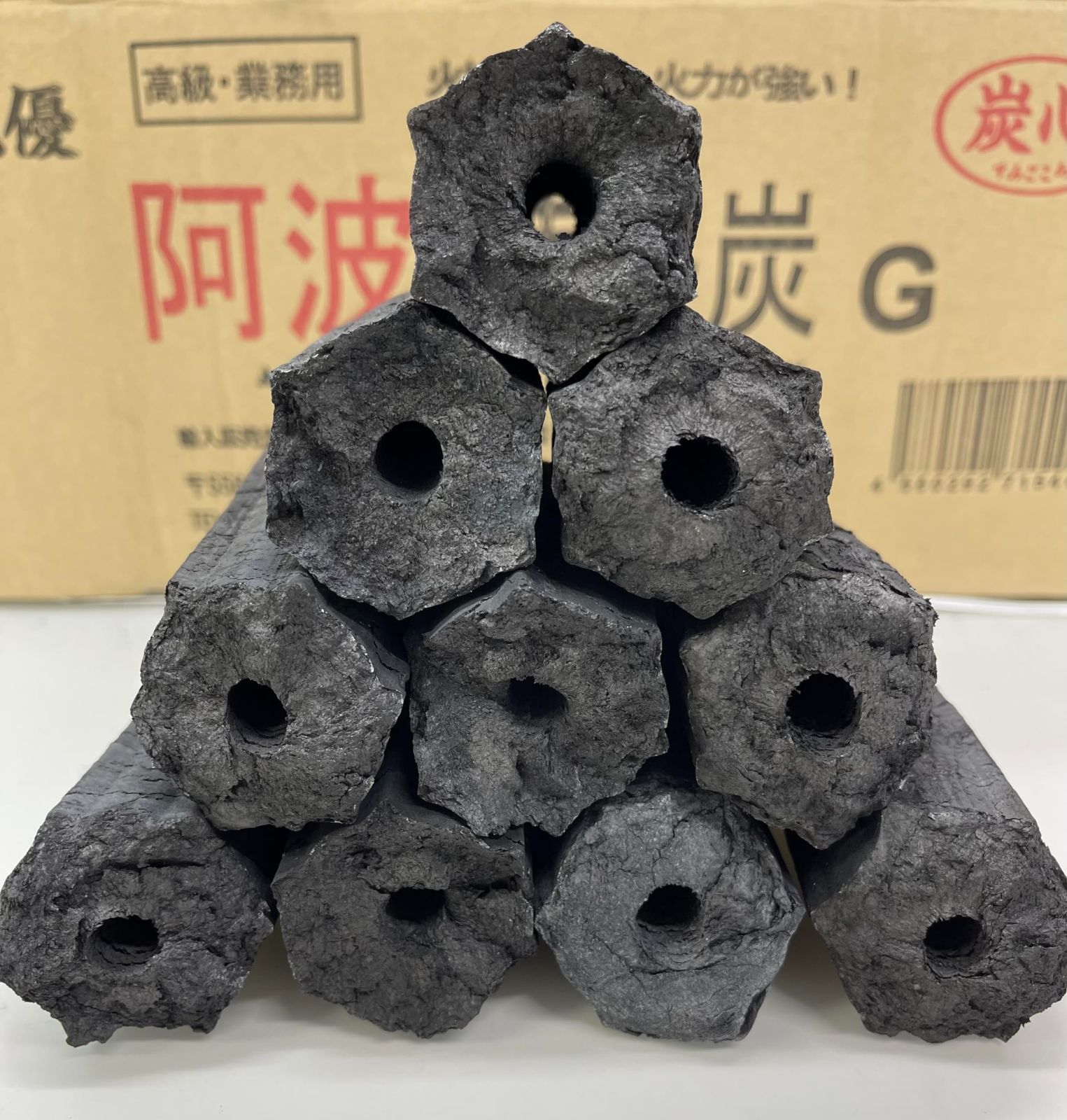 阿波備長炭G 30kg 3箱 炭 業務用 六角 灰が少ない 一級品 bbq 10kg×3ケース