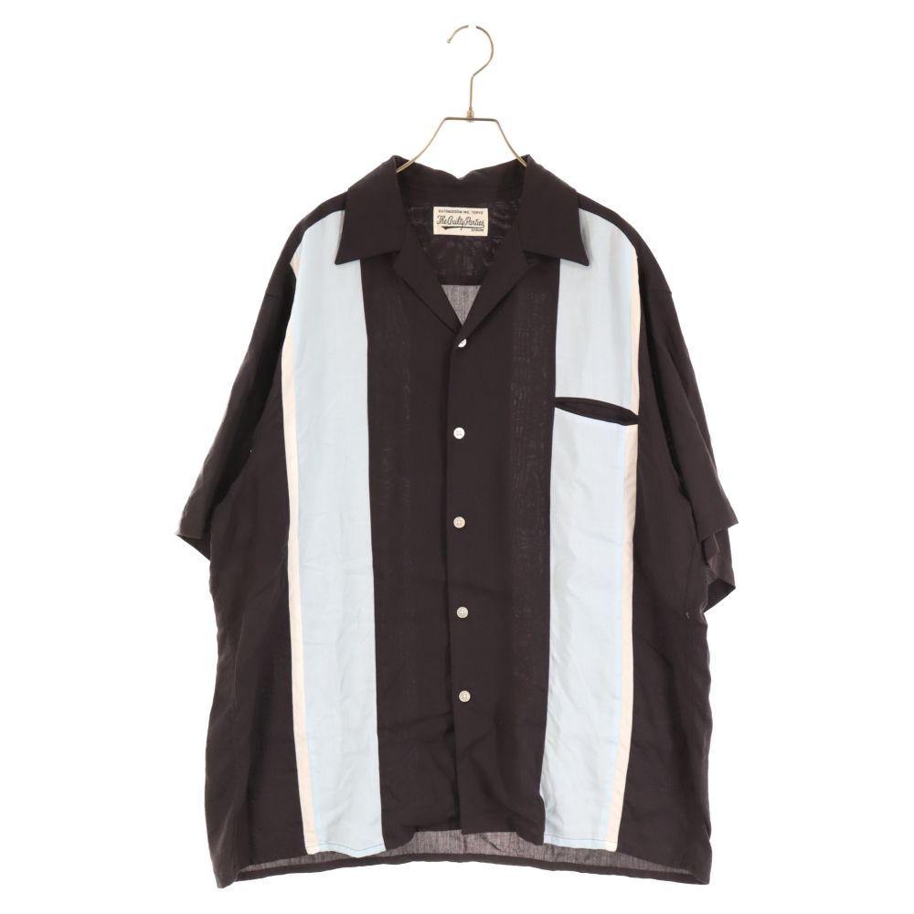 WACKO MARIA (ワコマリア) 22SS THREE-TONE 50s SHIRT スリートーン 半袖シャツ ブラック/ブルー/ホワイト -  メルカリ