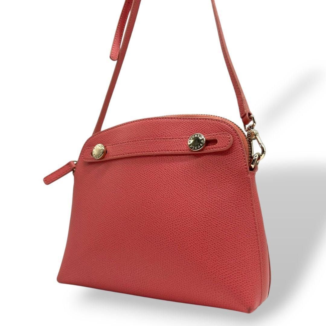 極美品】FURLA バビロン レザーショルダーバッグ 本革 レッド 赤 極美品】FURLA バビロン レザーショルダーバッグ 本革 レッド 赤
