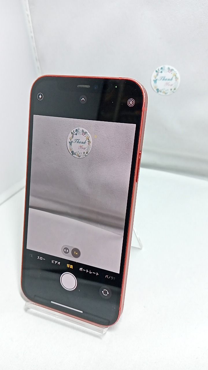 バッテリー容量100％！ iPhone12 A2402 64GB 本体 レッド SIMフリー 