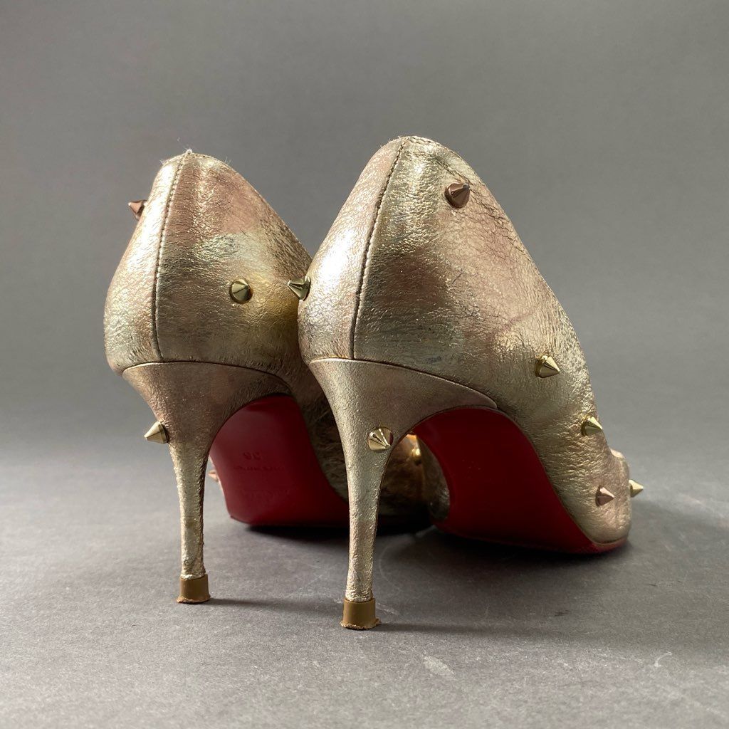 クリスチャンルブタン ゴールド スタッズ パンプス 36 【公式通販】