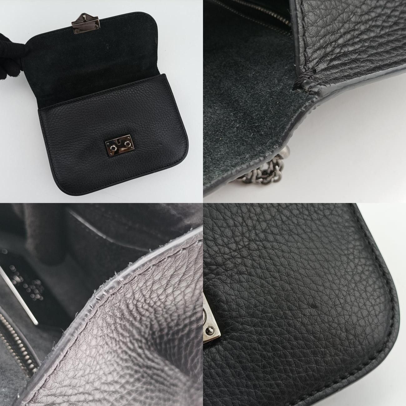 ヴァレンティノValentinoロックスタッズグラムロックスモールブラックレザーBL-L312WS02