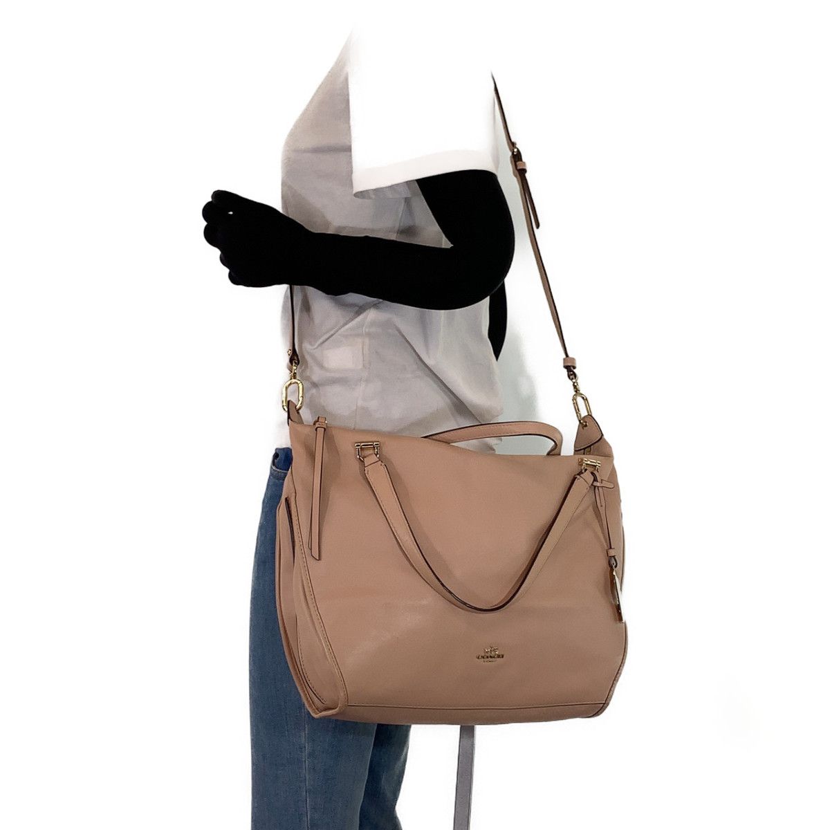 COACH コーチ サッチェル ピンク シルバー金具 レザー F32333 