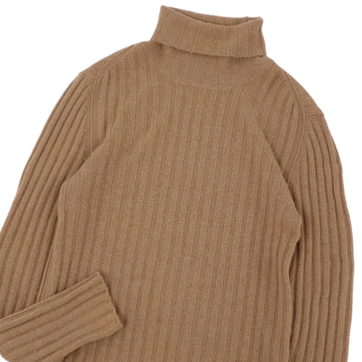 美品 グッチ GUCCI ニット セーター タートルネック 長袖 キャメル100
