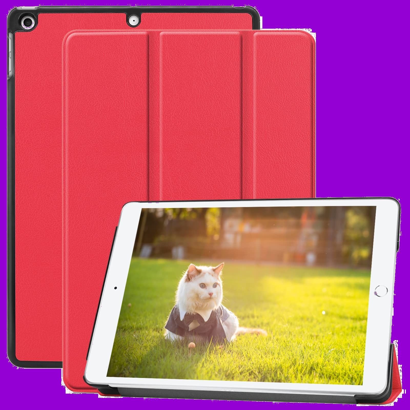 特価商品】第9/8/7世代) 10.2 10.2 iPad iPad (レッド カバー 耐衝撃 