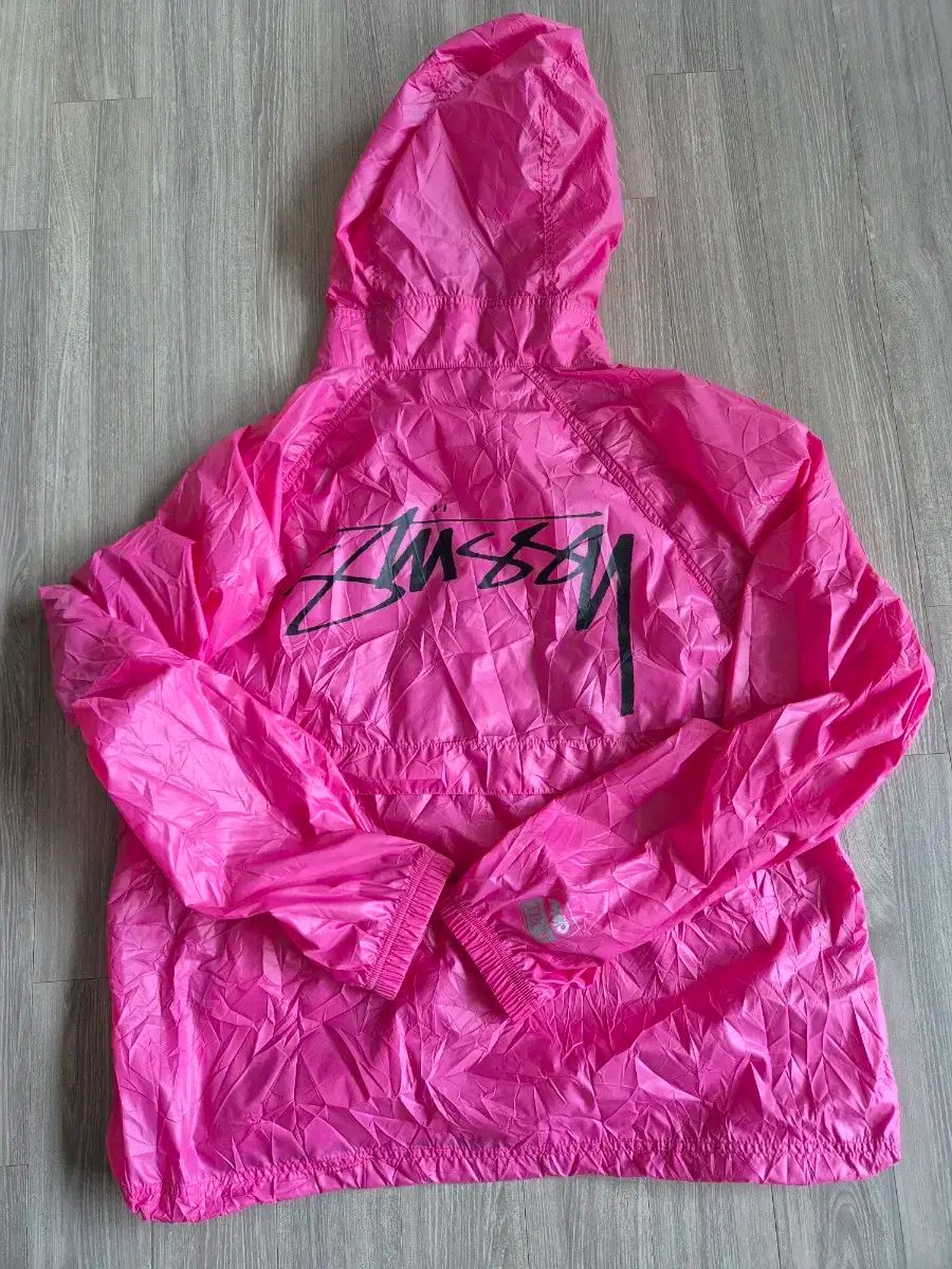 STUSSY リンクル ナイロン ジャケット マゼンタ L