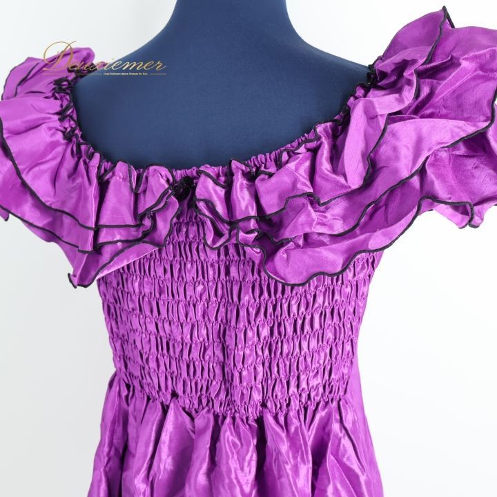 フラダンス 衣装 ワンピース ドレス パープル系 パンドール フラ