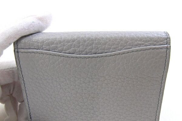 ミュウミュウ コインケース 5MC083 ライトグレー レザー 中古  