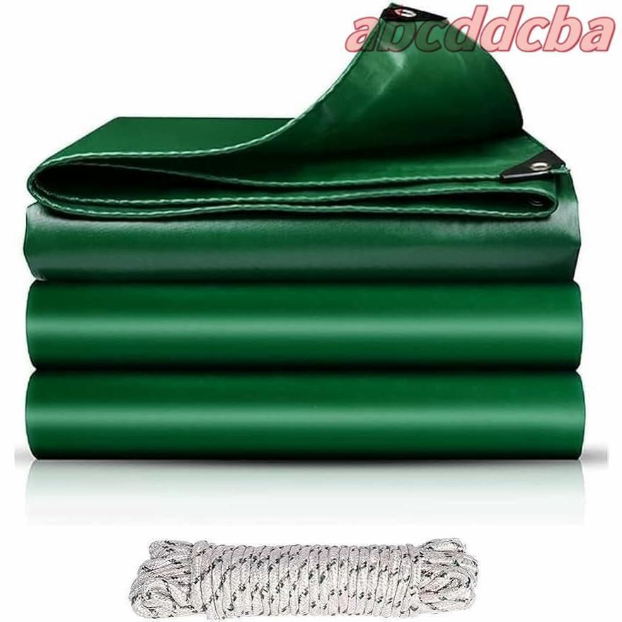 トラックシート 2ｍ 3ｍ 4ｍ 5ｍ 6ｍ 7ｍ 8ｍ対応450g|m2厚手 防水仕樣 PVC帆布 ゴムロープ付属 トラックシート 日焼け防止 耐候性 耐凍性 四角加固 グリーン