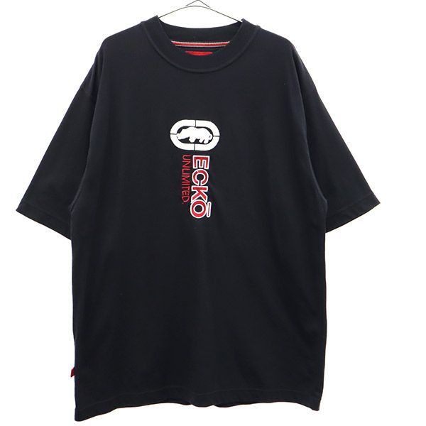 エコーアンリミテッド Tシャツ USA製 ロゴ ブラック 半袖 XL 古着 黒