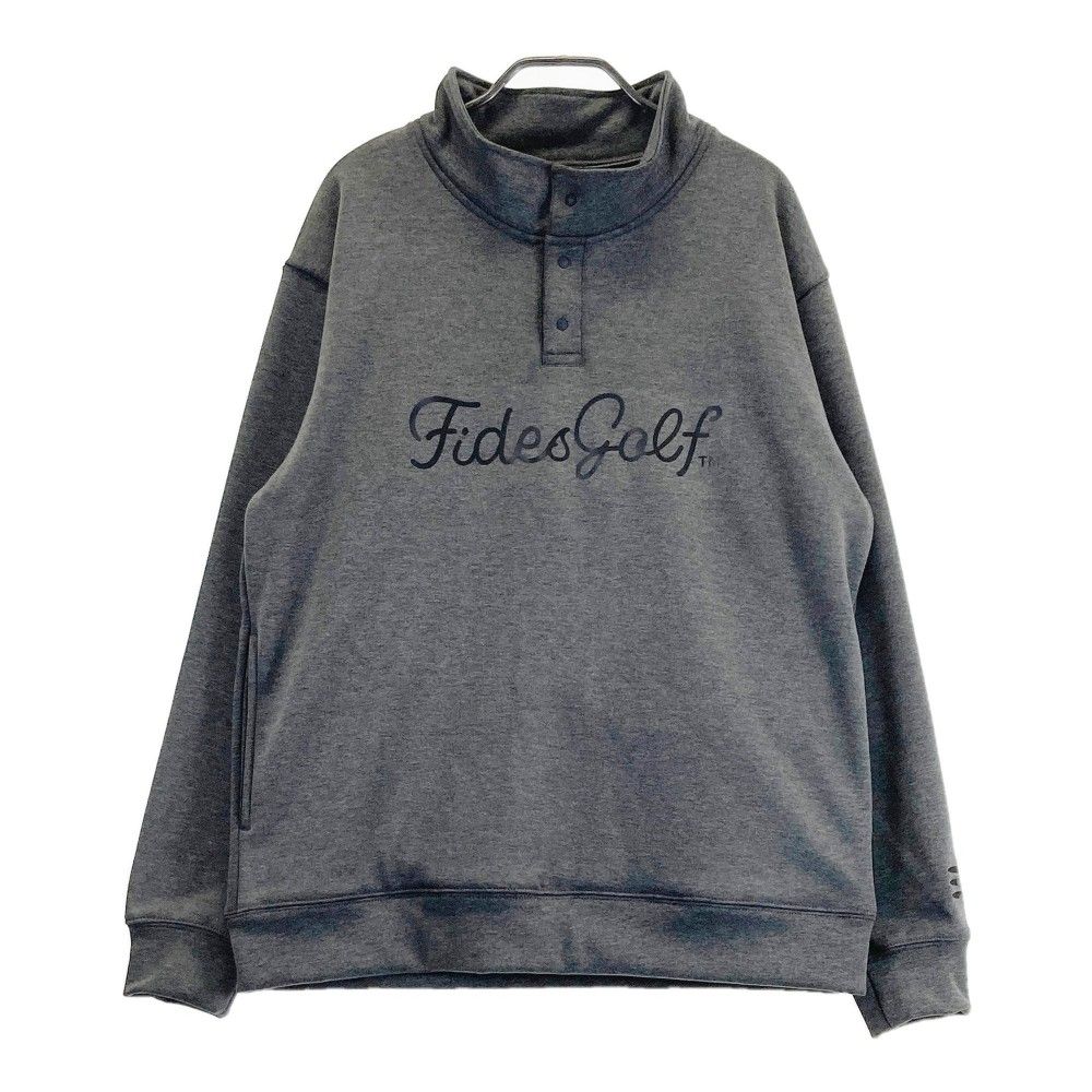 サイズ：L FIDES GOLF フィデスゴルフ  裏起毛ハイネックスウェット  グレー系 [240101471814] ゴルフウェア メンズ ストスト サイズ：L FIDES GOLF フィデスゴルフ 裏起毛ハイネック