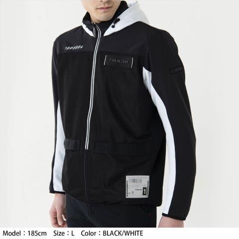 RSタイチ　エアフリップパーカー XXL ブラック/ホワイト エアーフリップ パーカ ブラック/ホワイト XXLサイズ RSJ334