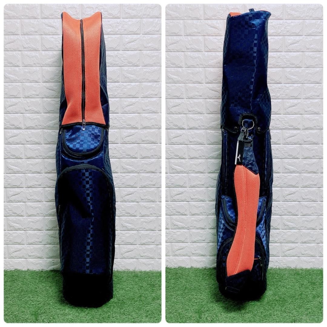 キャディバッグ MIZUNO ミズノ 5分割 カートタイプ チェック 千鳥