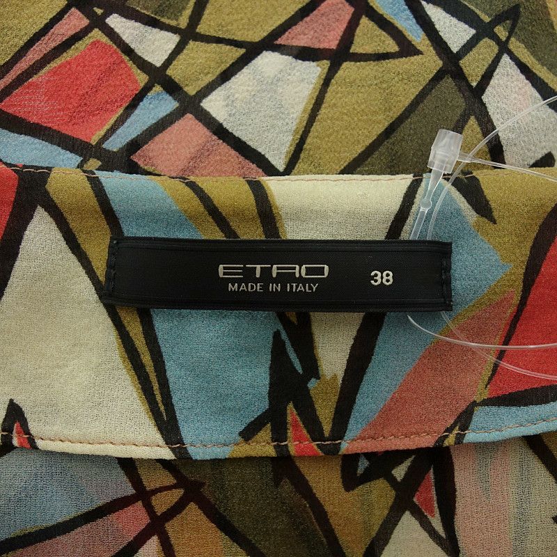 ETRO◆半袖カットソー/42/シルク/マルチカラー/81-19891-3790 エトロ/ETRO シルク 半袖 カットソー ブラウス シャツ マルチ