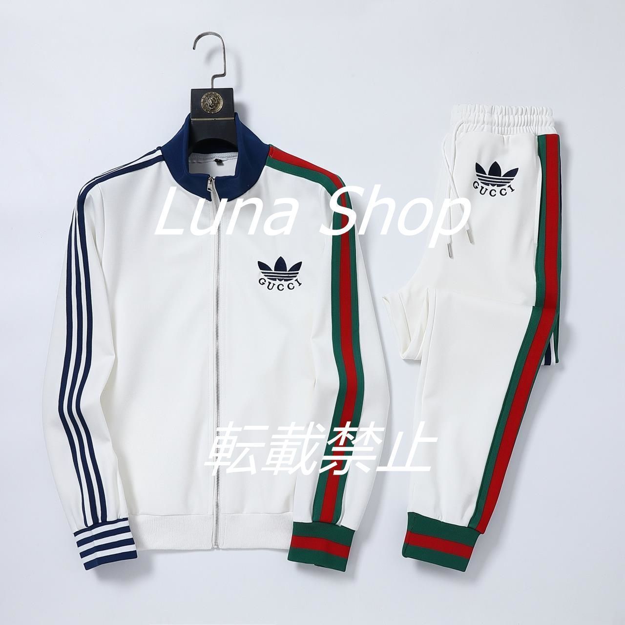 新品未使用 Gucci x Adidas グッチｘアディダス スポーツウェアセット ユニセックス 上下 2点セット セットアップ m3895 -  メルカリ