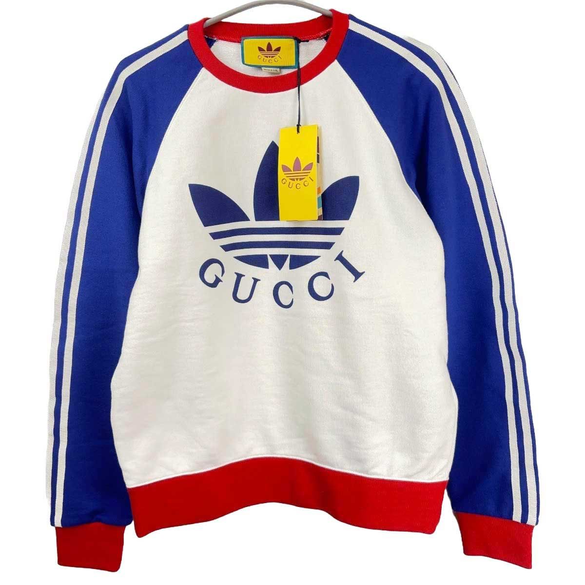 GUCCI × adidas ミケーレ期 スウェット XL ブルー 正規品 adidas