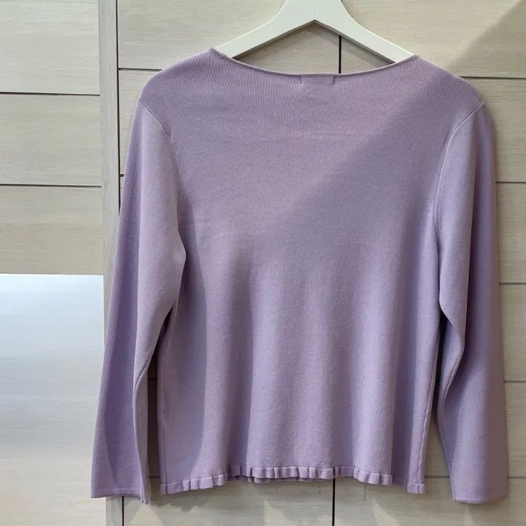 TO BE CHIC トゥビーシック ビジュー付きニット カットソー サイズ46 