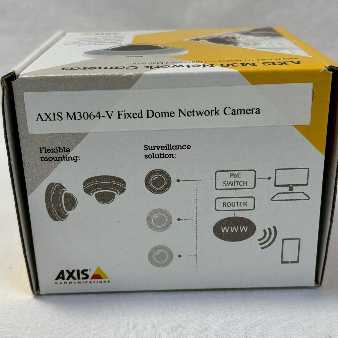 AXIS|M3064-V|ネットワークカメラ|ドーム型|防犯監視用|フィルム|説明書付き|No.923