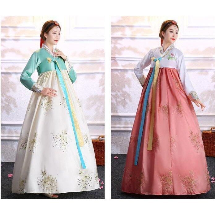 新品☆韓国最新チマチョゴリ 韓服 白×キラキラブルー 新品☆韓国最新チマチョゴリ 韓服 白×キラキラブルー 新作チマチョゴリ