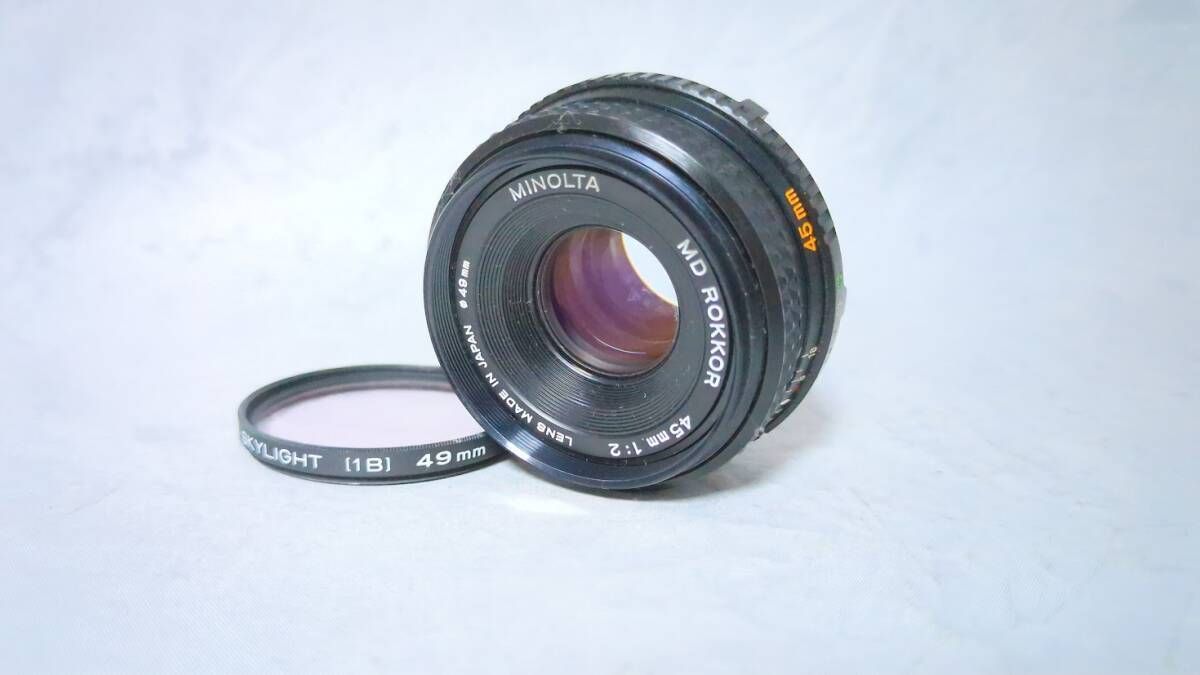 MINOLTA MD ROKKOR-X 45mm F2 ミノルタ ロッコールX 居れ 準パン MINOLTA MD ROKKOR-X 45mm F2 ミノルタ ロッコールX 居れ 準パン