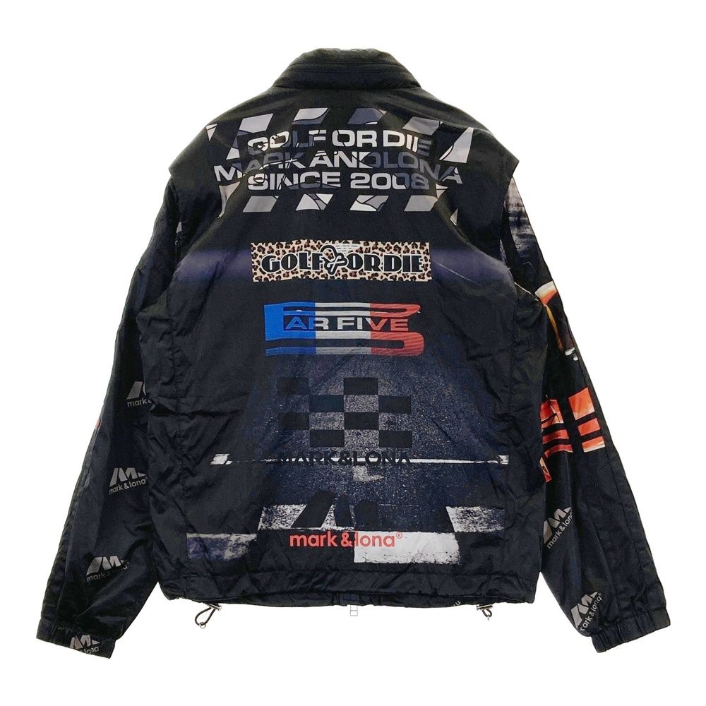 マークアンドロナ　アウター　46 MARK&LONA マークアンドロナ ジップジャケット ボタニカル柄
