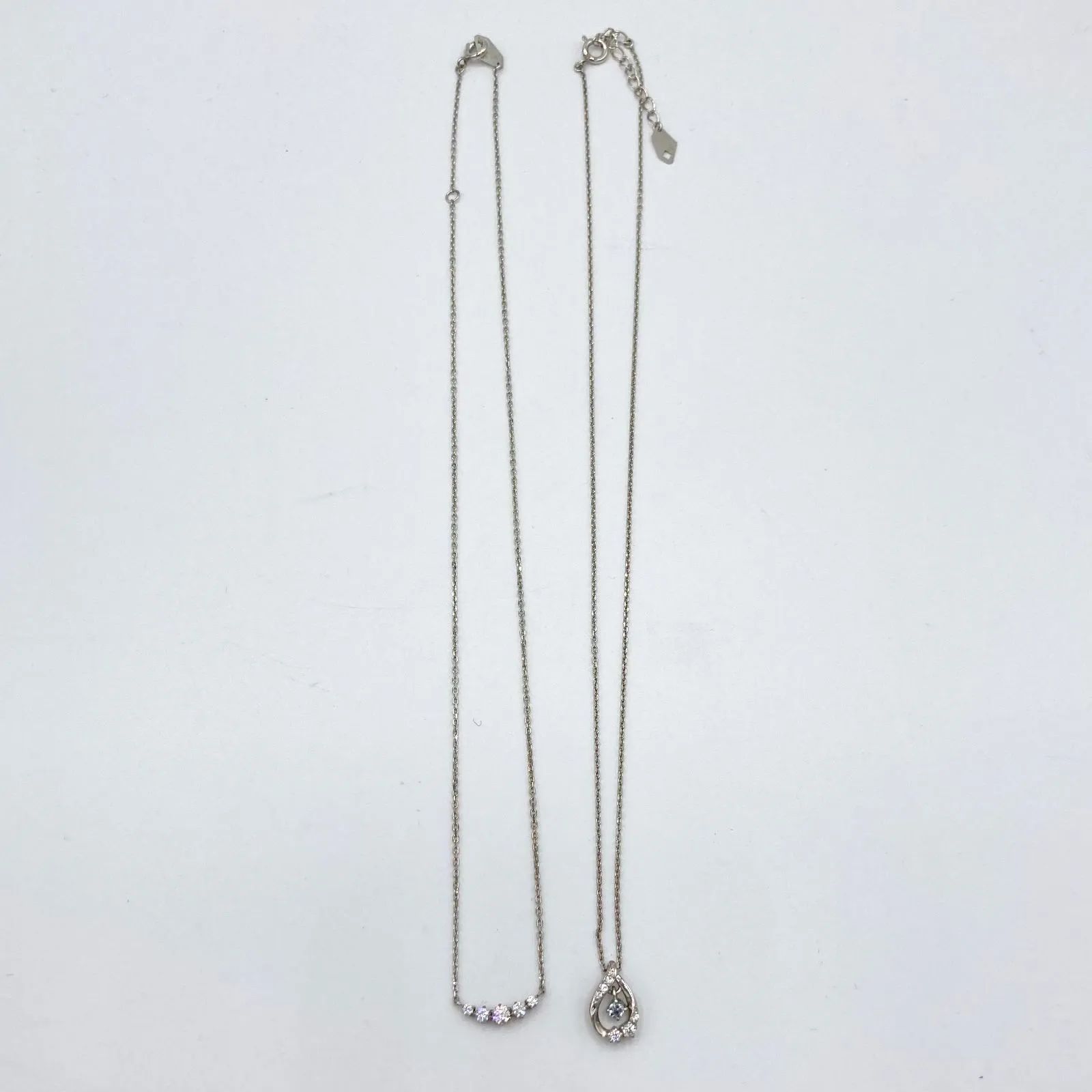 ▽【美品】10周年限定 Canal 4°c エターナルシルバーネックレス 2本 