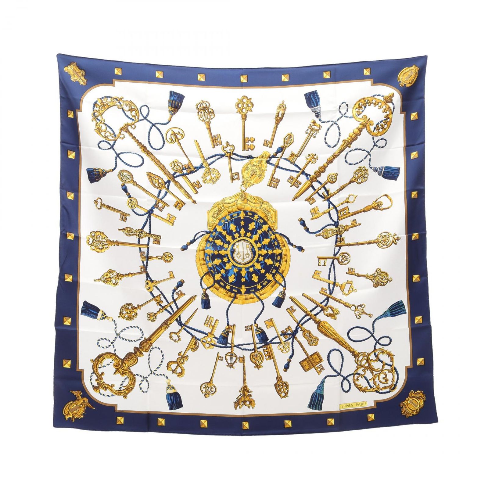 エルメス HERMES スカーフ カレ90 Chevaux Dechaines シルク カレ90