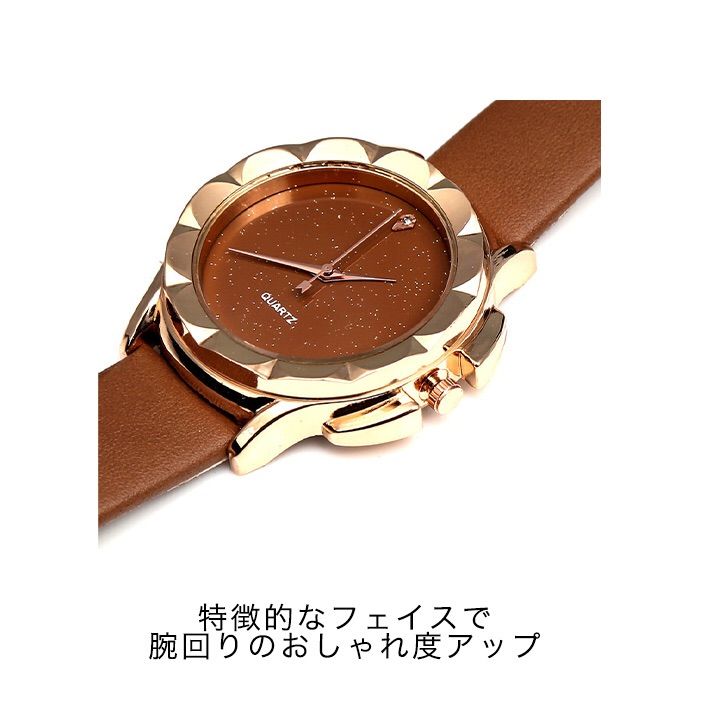腕時計 時計 キラキラ シンプル オンオフ ゴージャス ゴールドフレーム 上品