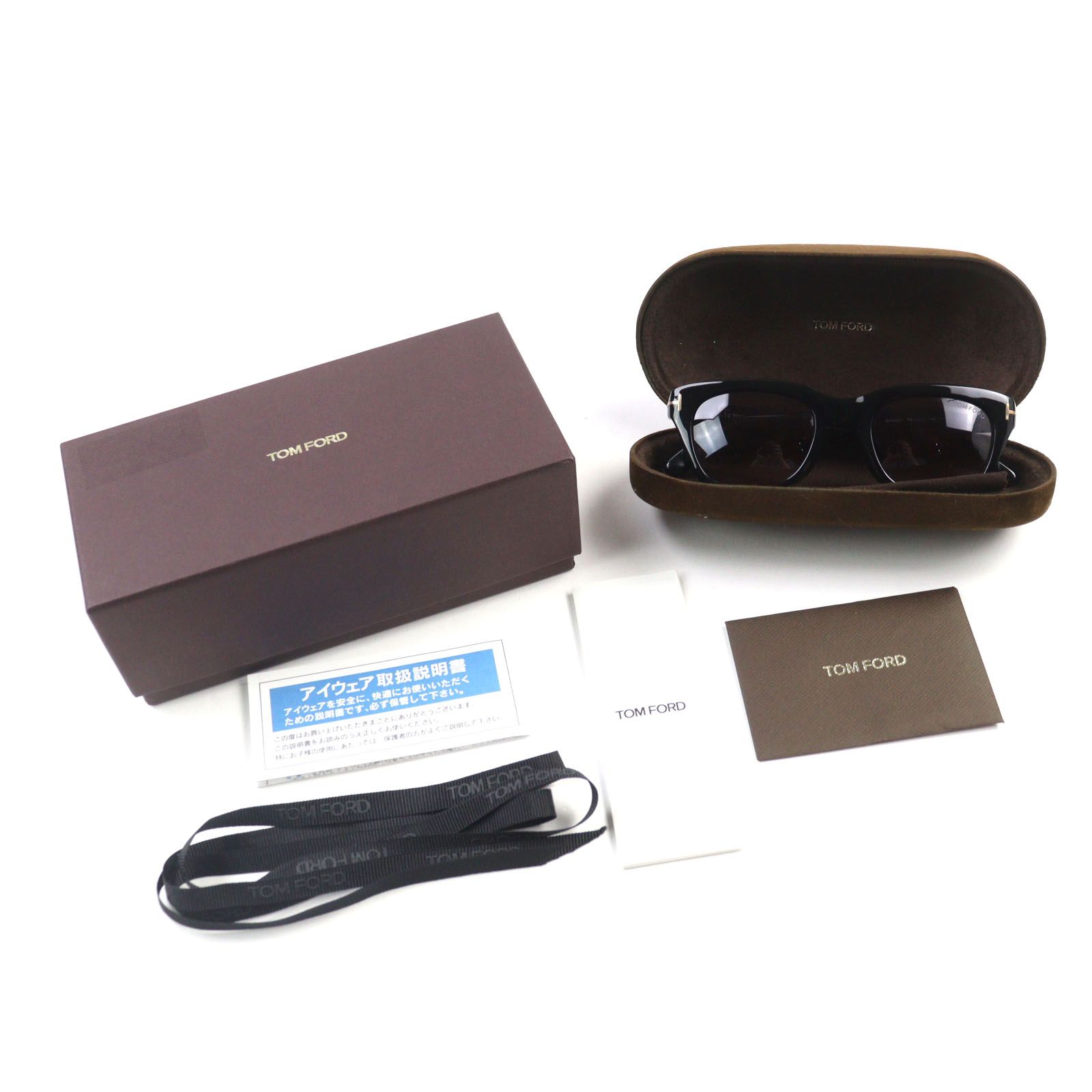 美品○TOM FORD トムフォード TF237-F Snowdon スノードン T字