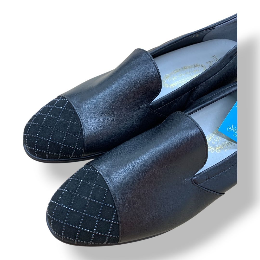 未使用★銀座ヨシノヤ★日本製★レインシューズ★ブーツ★雨靴★ショートブーツ★晴雨兼用★合成皮革★23.5㎝ GINZA Yoshinoya(銀座ヨシノヤ)ブラック レインシューズ 23.0 管理B207