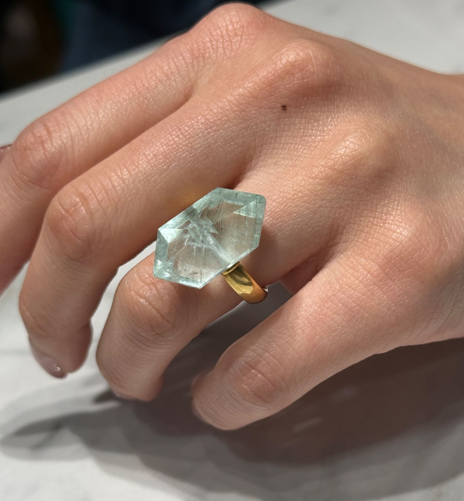 Etsuko Sonobe 薗部悦子 アクアマリン リング 18k 美品❗️ 薗部悦子 Etsuko Sonobe K18 アクアマリン リング - メルカリ