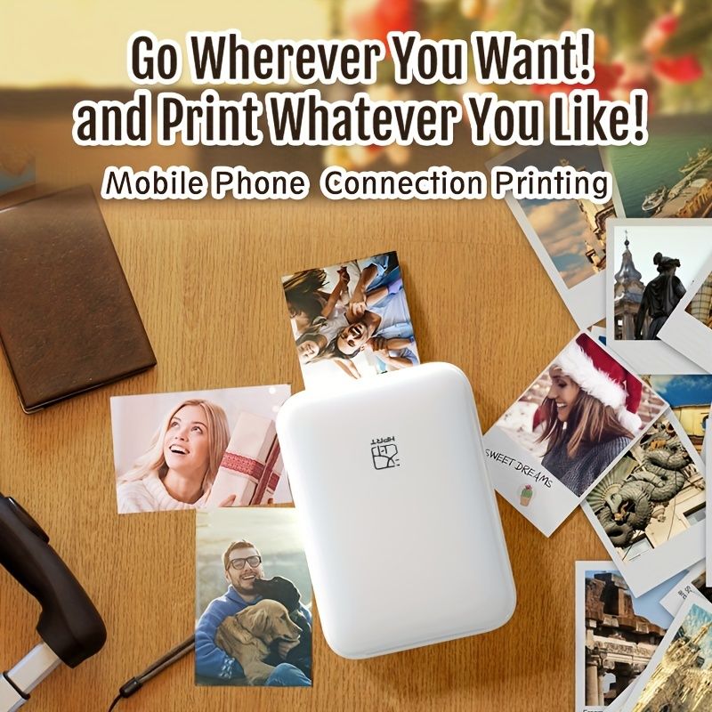 新着商品 HPRT-Wireless ポータブルフォトプリンター ミニ プリンター IOS|Android 無線デバイスと互換性ありZINK 印刷ポータブルポケットスマート印刷携帯電話直接印刷 HD 再現 TELEC認証済QqM