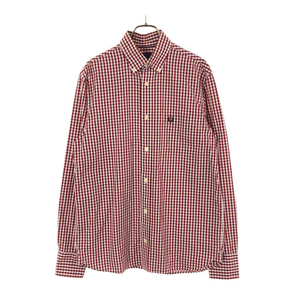フレッドペリー チェック 長袖 ボタンダウンシャツ S FRED PERRY メンズ 古着 【240402】 メール便可