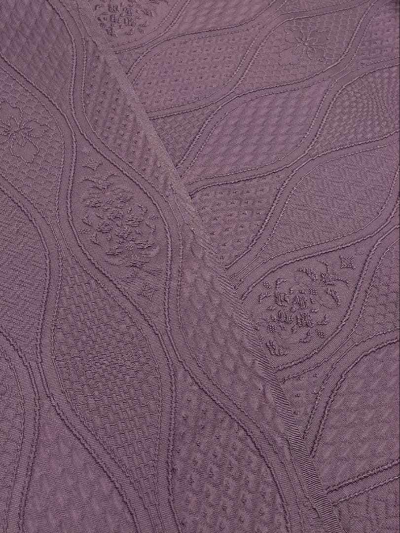 コート地 ふくれ織 紋意匠 琥珀色 正絹 反物 コート地 ふくれ織 紋意匠 正絹 反物