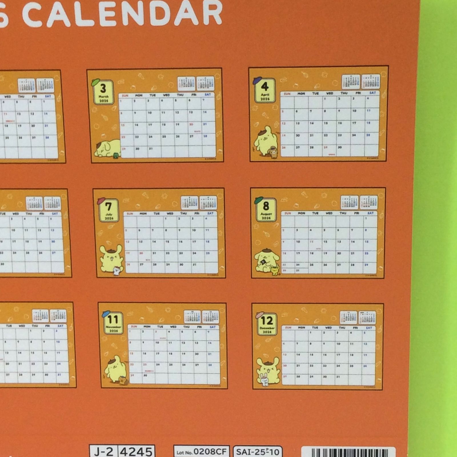 激レア☆ポムポムプリン　木製　万年卓上カレンダー 激レア☆ポムポムプリン 木製 万年卓上カレンダー