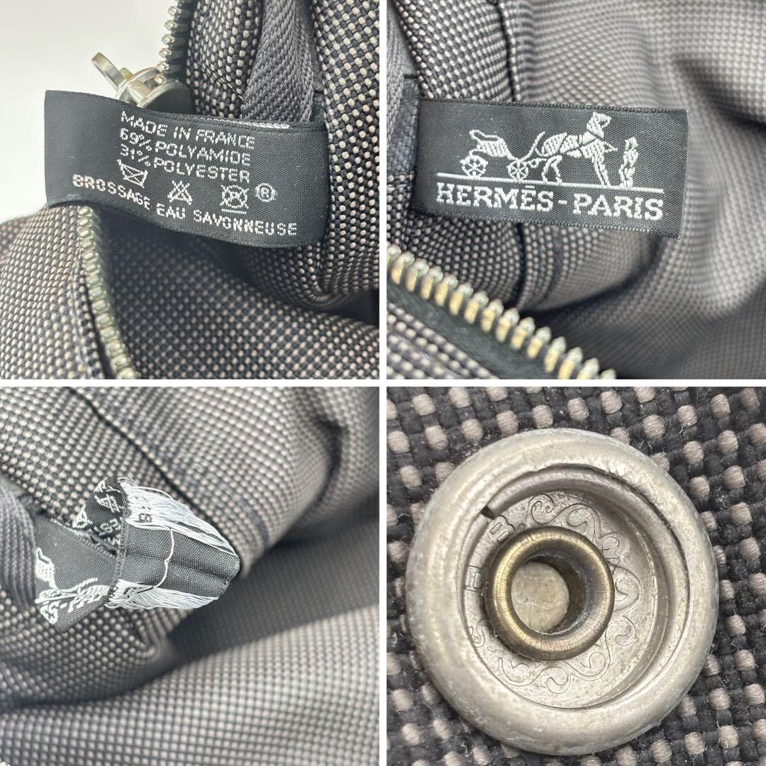 角スレなし】HERMES エルメス エールライン PMトートバッグ グレー