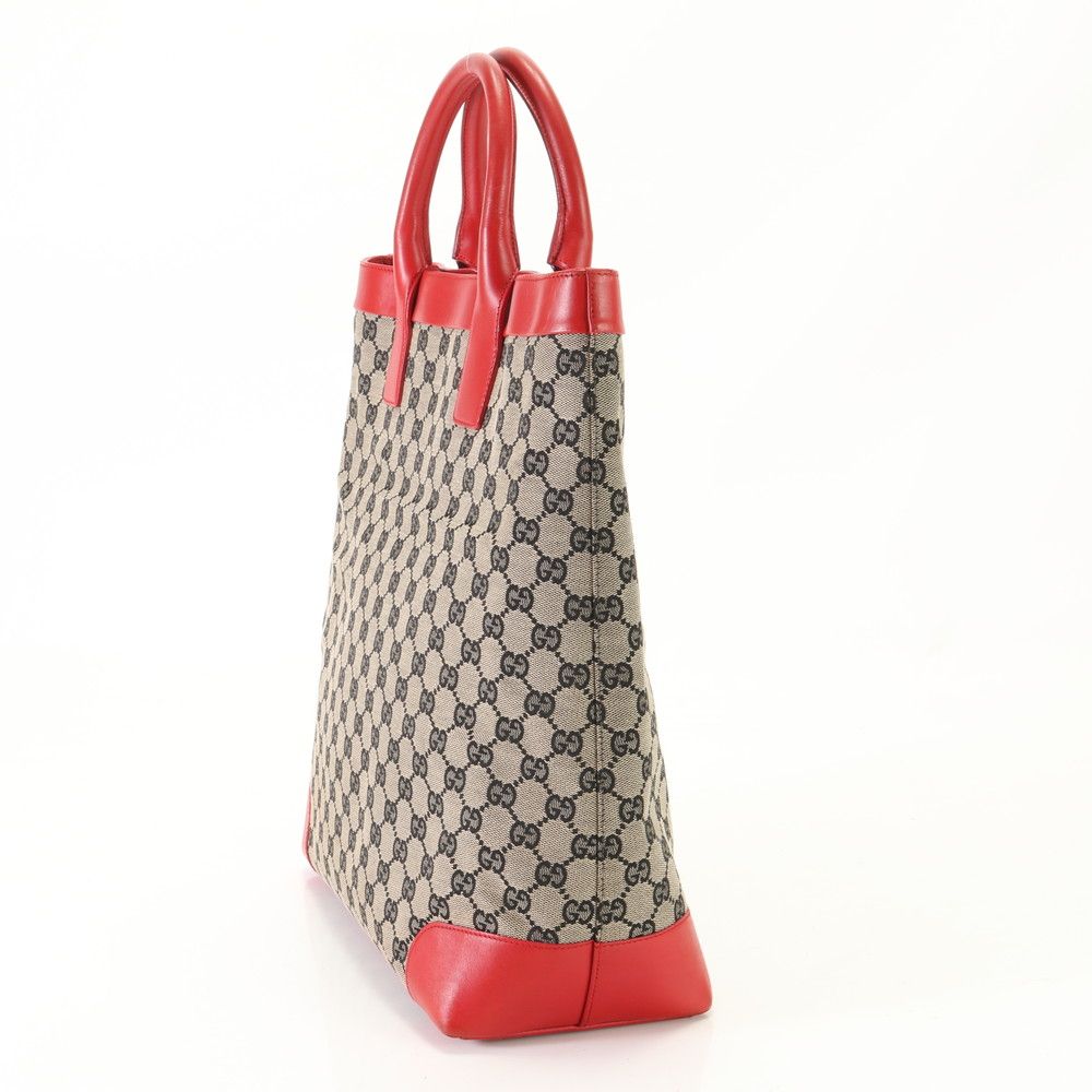 極美品 グッチ GGキャンバス 002 1121 1669 レザー トート バッグ