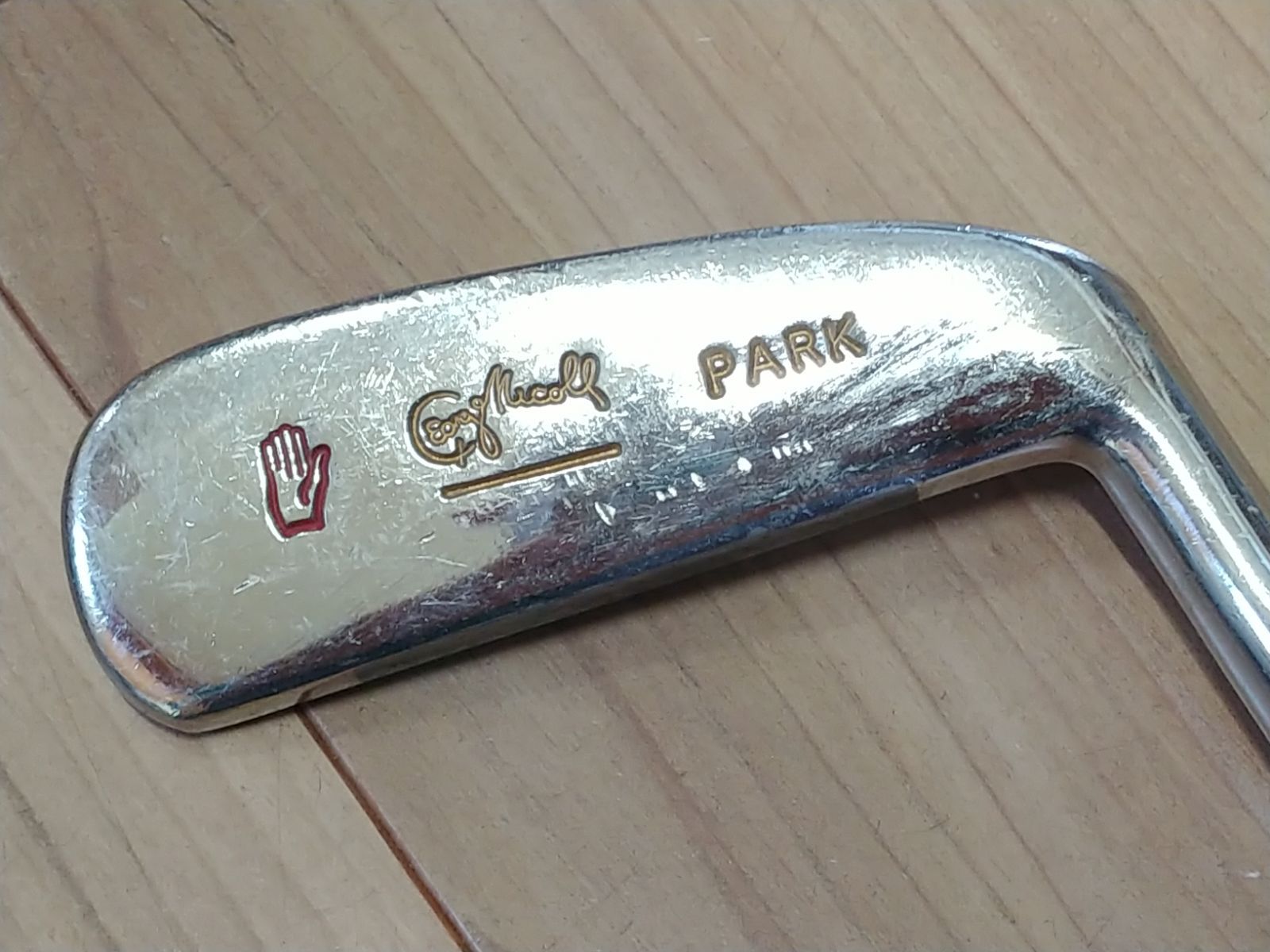 X444 ジョージニコル NAP L字パター ヒッコリーゴルフパター 34.5