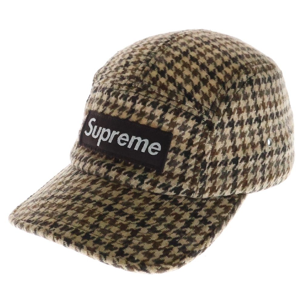SUPREME (シュプリーム) 23AW Houndstooth Wool Camp Cap 千鳥チェック