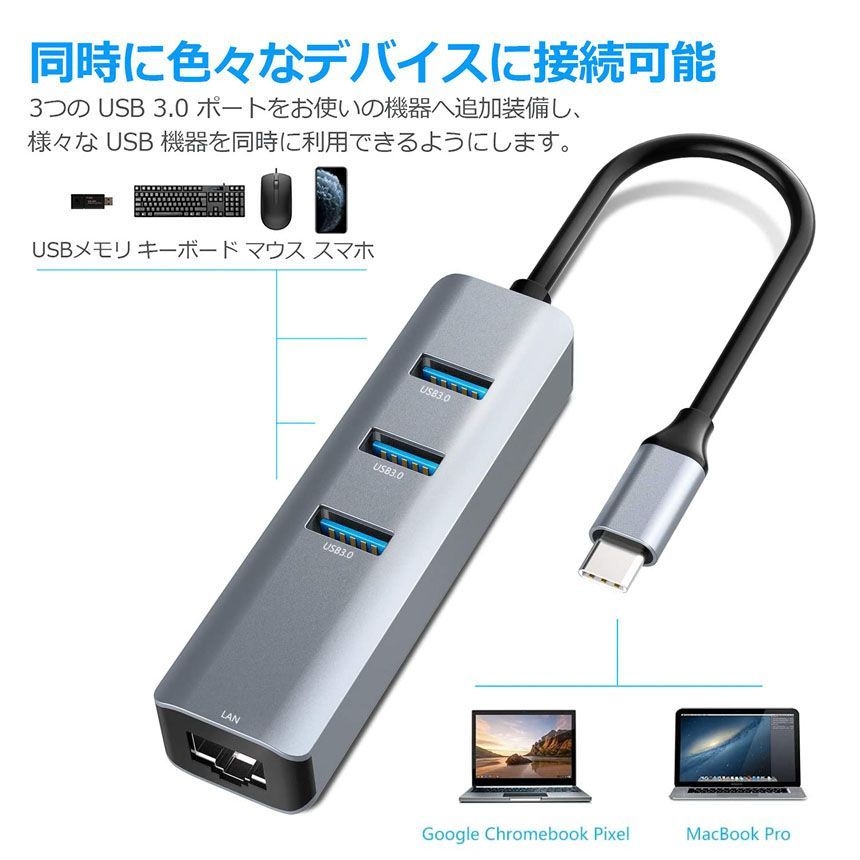 新商品!新型 Plugable USB 3.0 ギガビット イーサネット アダプター