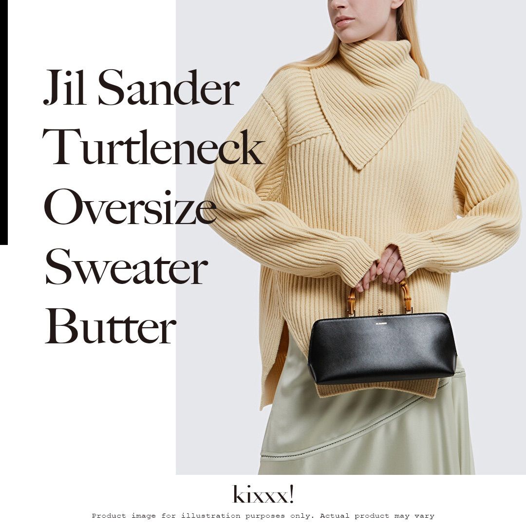 Jil Sander Turtleneck Oversize Sweater Butter ジルサンダー