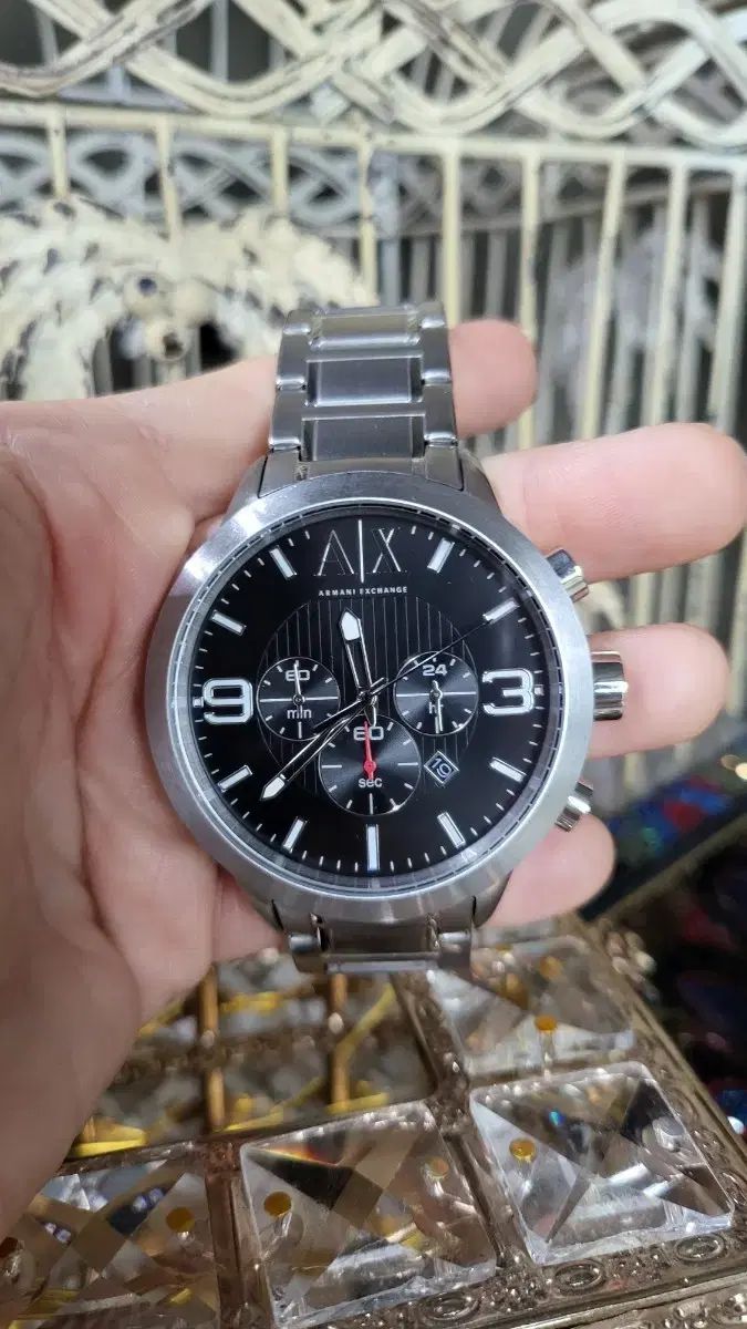 ARMANI アルマーニ 交換 メタル 時計 ブラック