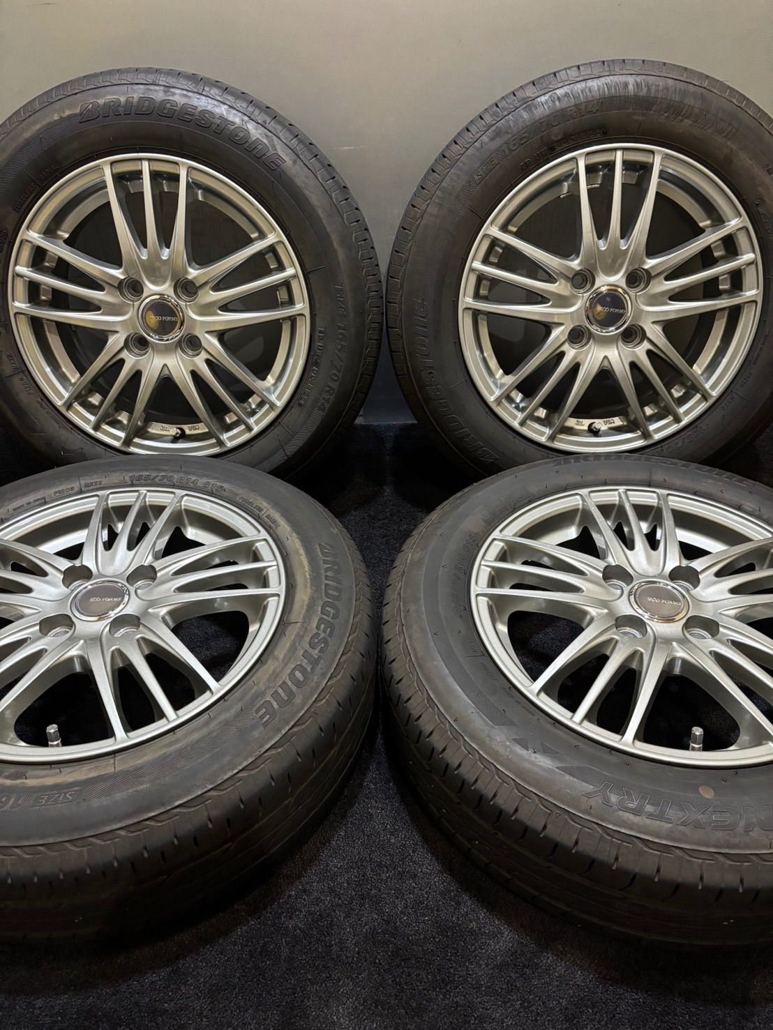 165|70R14 BRIDGESTONE|NEXTRY 22年製 ECO FORME 14インチ 5.5J 45 100 4H 夏タイヤ 4本 ヴィッツ ハスラー 南2-J395
